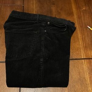 Black corduroy pants